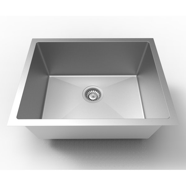 LUKX 18'' L Undermount Single Bowl Stainless Steel Kitchen Sink Wayfair